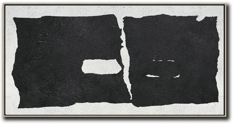 Acrylic Painting Wall Art,Oversized Panoramic Minimal Art On Canvas - Large Wall Canvas Paintings